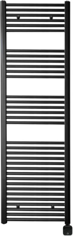 Sanicare Electrische Wifi Radiator HPW Carini 172x45 cm Mat Zwart Met Thermostaat Zwart Rechtsonder