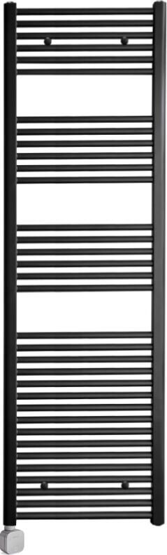 Sanicare Electrische Wifi Radiator HPW Carini 172x60 cm Zwart Met Thermostaat Zilver Linksonder