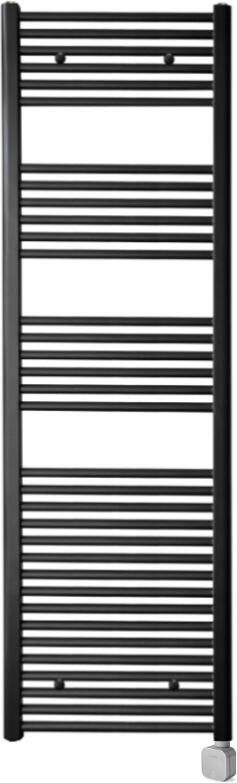 Sanicare Electrische Wifi Radiator HPW Carini 172x60 cm Zwart Met Thermostaat Zilver Rechtsonder