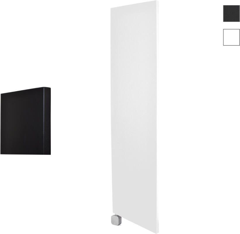Sanicare Electrische Wifi Radiator HPW Carini Denso 180x40 cm Mat Wit Met Thermostaat Zilver Linksonder