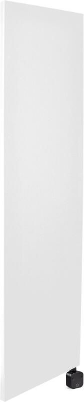 Sanicare Electrische Wifi Radiator HPW Carini Denso 180x40 cm Mat Wit Met Thermostaat Zwart Rechtsonder