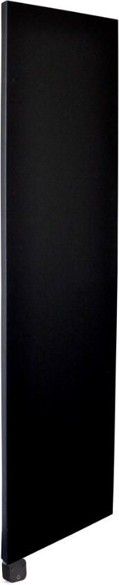 Sanicare Electrische Wifi Radiator HPW Carini Denso 180x40 cm Mat Zwart Met Thermostaat Zwart Linksonder