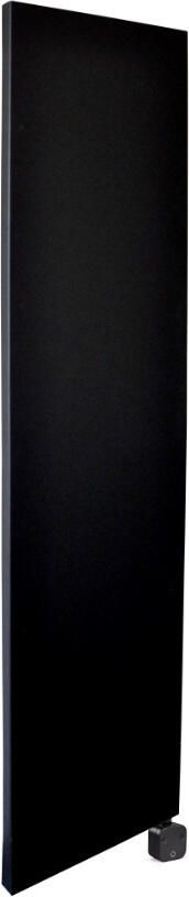 Sanicare Electrische Wifi Radiator HPW Carini Denso 180x40 cm Mat Zwart Met Thermostaat Zwart Rechtsonder