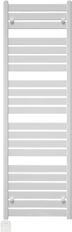 Sanicare Electrische Wifi Radiator HPW Carini Moda 160x60 cm Mat Wit Met Thermostaat Wit Linksonder