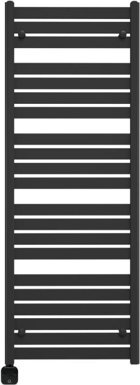 Sanicare Electrische Wifi Radiator HPW Carini Moda 160x60 cm Mat Zwart Met Thermostaat Zwart Linksonder