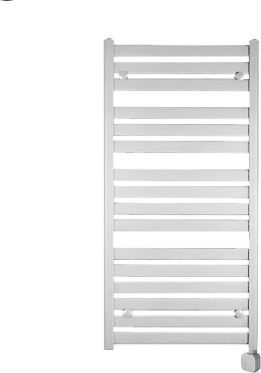 Sanicare Electrische Wifi Radiator HVP Carini Moda 120x60 cm Mat Wit Met Thermostaat Zilver Rechtsonder