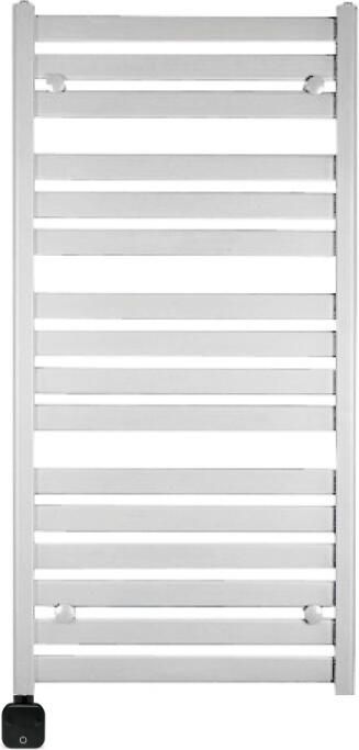 Sanicare Electrische Wifi Radiator HVP Carini Moda 120x60 cm Mat Wit Met Thermostaat Zwart Linksonder