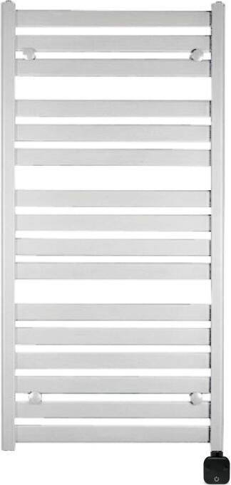 Sanicare Electrische Wifi Radiator HVP Carini Moda 120x60 cm Mat Wit Met Thermostaat Zwart Rechtsonder