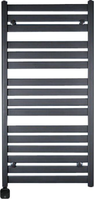 Sanicare Electrische Wifi Radiator HVP Carini Moda 120x60 cm Mat Zwart Met Thermostaat Zwart Linksonder