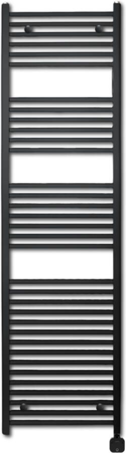 Sanicare Elektrische Radiator Lumara 170x50 cm 1026 Watt Mat Zwart Thermostaat Zwart Rechts