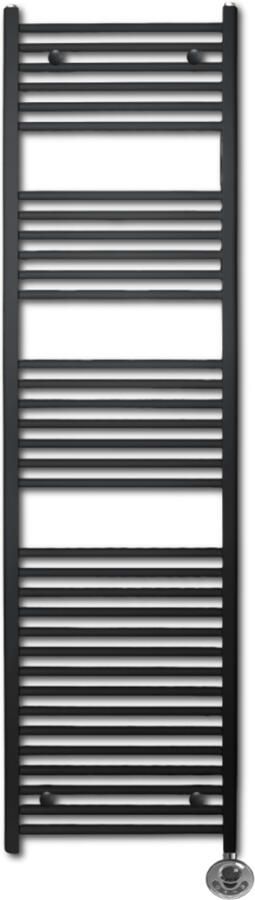 Sanicare Elektrische Radiator Lumara HV+ 170x50 cm 1026 Watt Mat Zwart Thermostaat Chroom Rechts