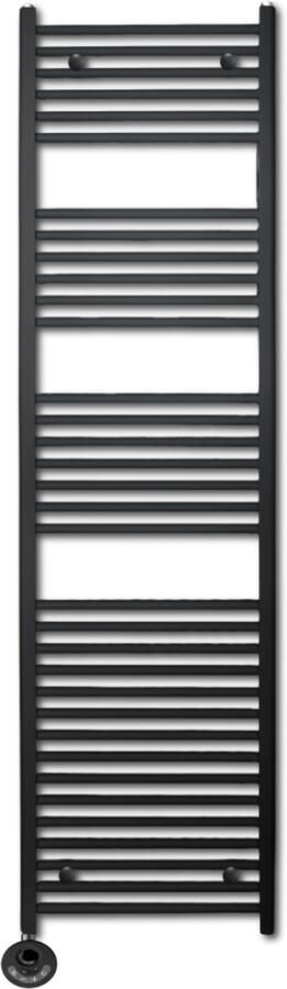 Sanicare Elektrische Radiator Lumara HV+ 170x50 cm 1026 Watt Mat Zwart Thermostaat Zwart Links