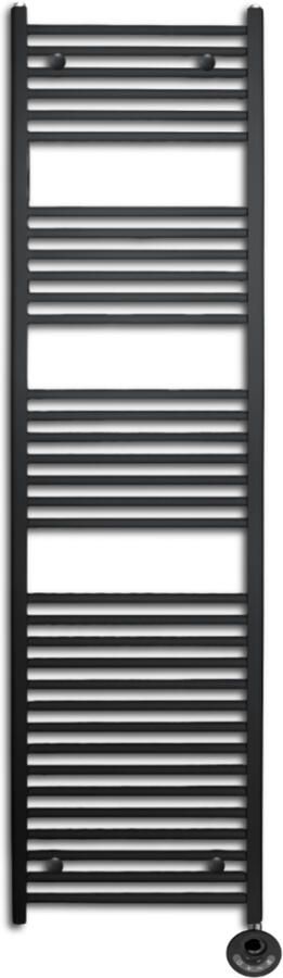 Sanicare Elektrische Radiator Lumara HV+ 170x50 cm 1026 Watt Mat Zwart Thermostaat Zwart Rechts