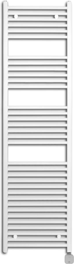 Sanicare Elektrische Wifi Radiator Lumara Carini 170x50 cm 1026 Watt Mat Wit Thermostaat Zilver Rechtsonder