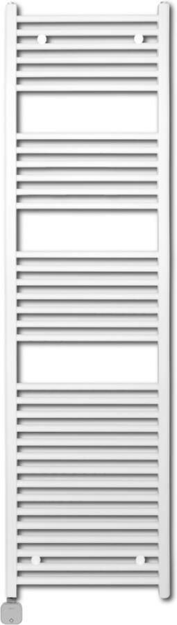 Sanicare Elektrische Wifi Radiator Lumara Carini 170x50 cm 1026 Watt Mat Wit Thermostaat Zilver Linksonder