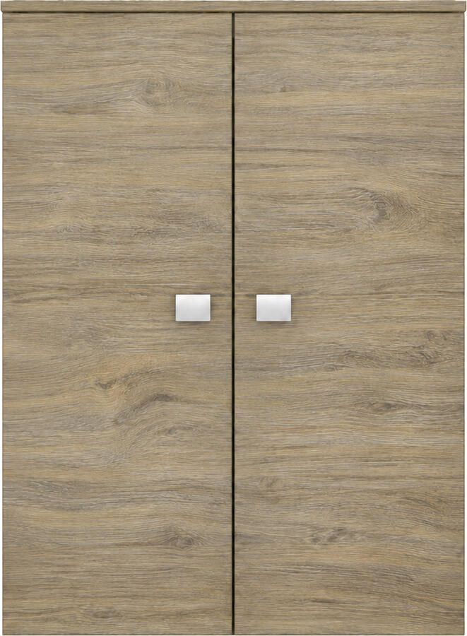 Sanicare Kolomkast Q5 2 Soft-Close Deuren 90 cm Grey-Wood