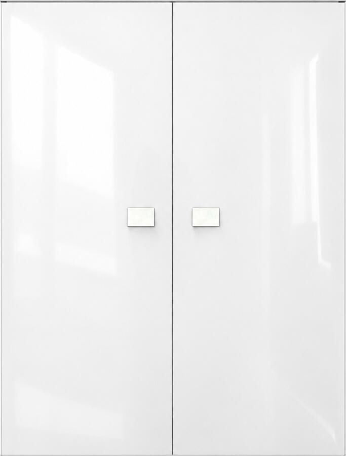 Sanicare Kolomkast Q5 2 Soft-Close Deuren 90 cm Hoogglans Wit