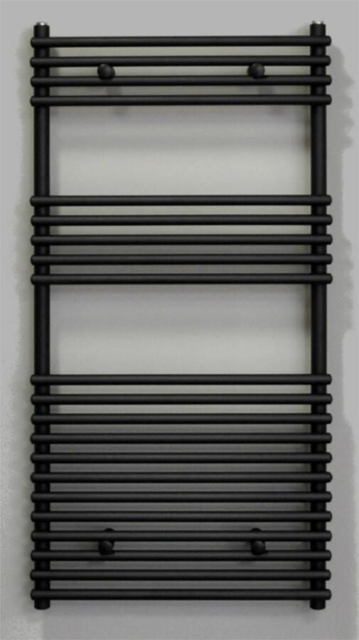 Sanicare Radiator Tube-On-Tube 880 Watt Inclusief Ophanging 60x120 cm Mat Zwart