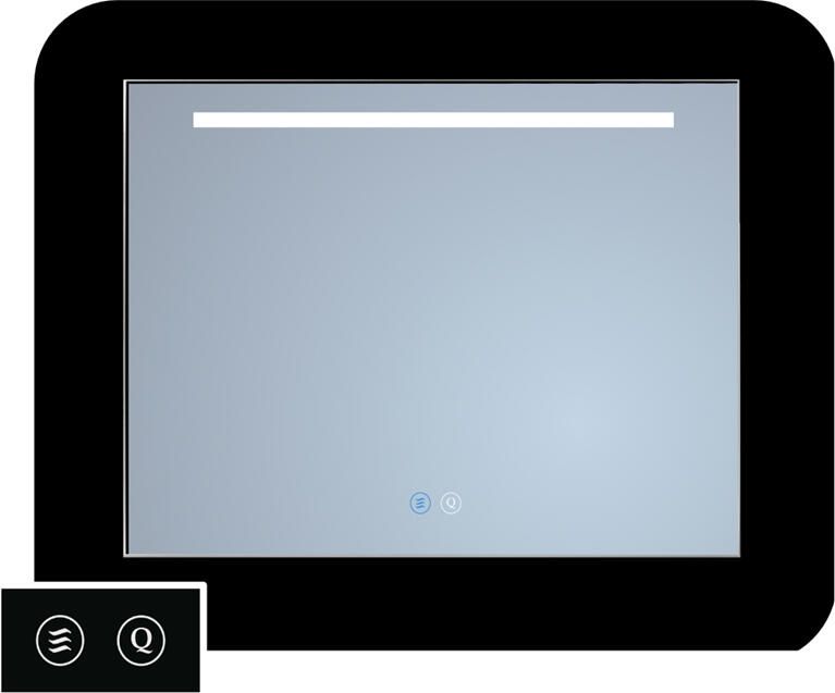 Sanicare Spiegel TuTTi 120 cm met LED 1 Horizontale Strook en Spiegelverwarming met Lijst Aluminium