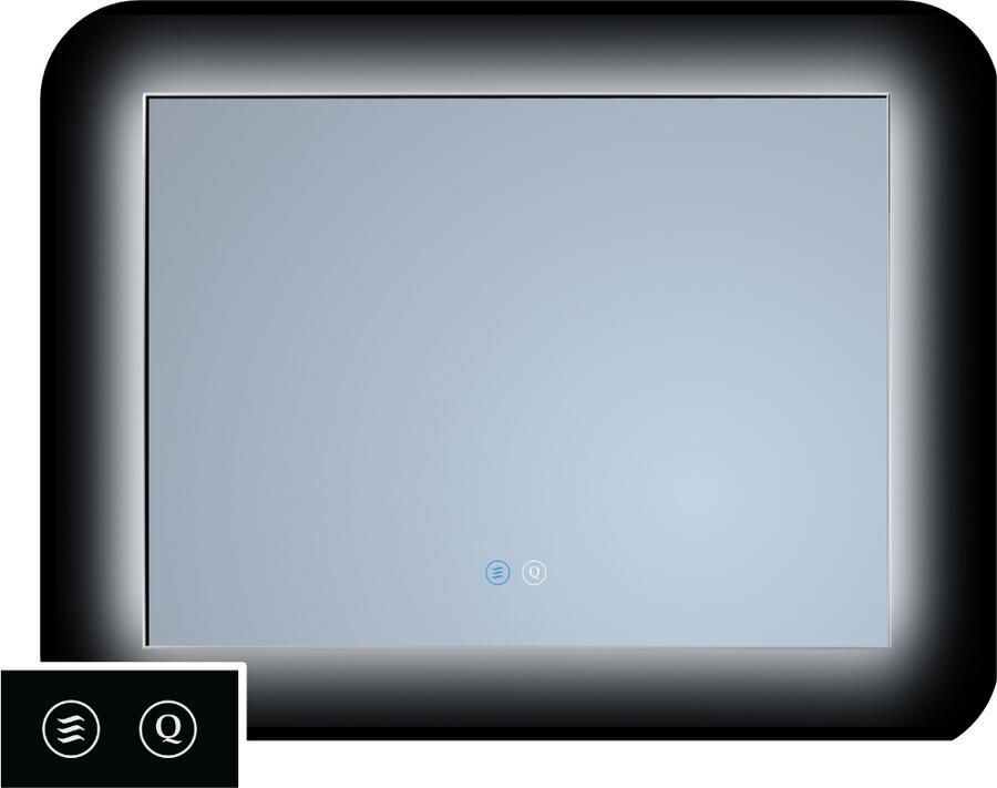 Sanicare Tutti LTA spiegel aluminium met verwarming verlichting rondom en touch bediening 100cm