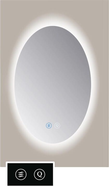 Sanicare Tutti SOAT ovale spiegel met verwarming verlichting rondom en touch bediening 140x90cm