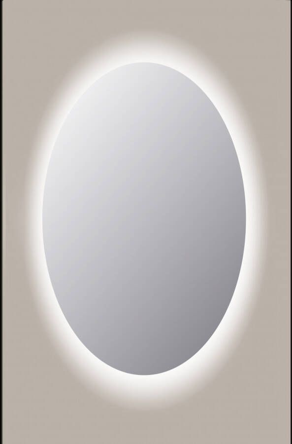 Sanicare Spiegel Ovaal Q-Mirrors 100x70 cm PP Geslepen LED Warm White Met Sensor