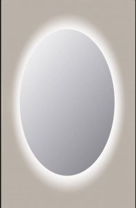 Sanicare Q-mirrors spiegel 120x80x3.5cm met verlichting Led cold white Ovaal inclusief sensor glas SOACS.80120