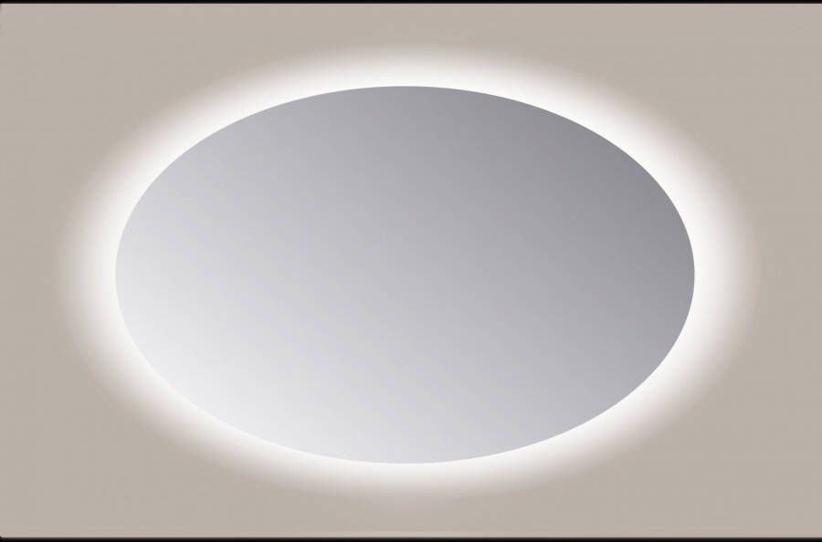 Sanicare Q-mirrors spiegel 140x90x3.5cm met verlichting Led cold white Ovaal inclusief sensor glas SOACS.90140