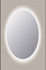 Sanicare Q-mirrors spiegel 70x100x3.5cm met verlichting Led cold white Ovaal inclusief sensor glas SOACS.10070
