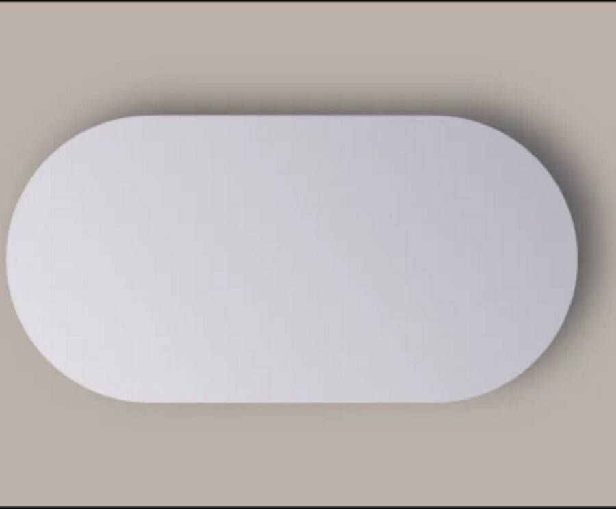 Sanicare Spiegel Q-Mirrors 100x70 cm Ovaal Rond Met Rondom LED Warm White incl. ophangmateriaal