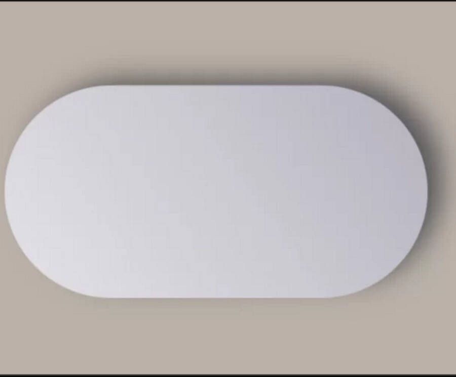 Sanicare Spiegel Q-Mirrors 100x70 cm Ovaal Rond Met Rondom LED Warm White incl. ophangmateriaal Met Sensor