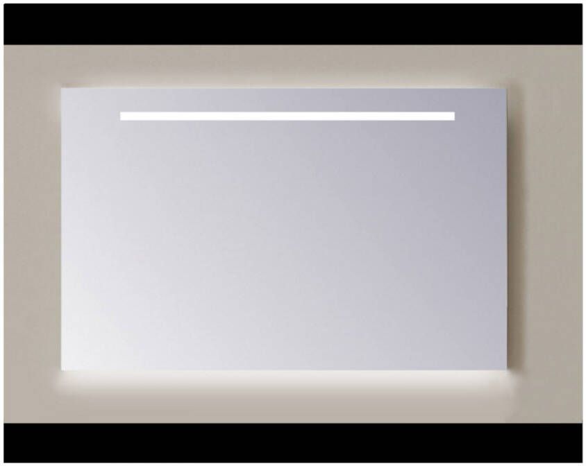 Sanicare Spiegel Q-mirrors 60 x 100 cm Cold White LED Ambi Licht Onder PP Geslepen