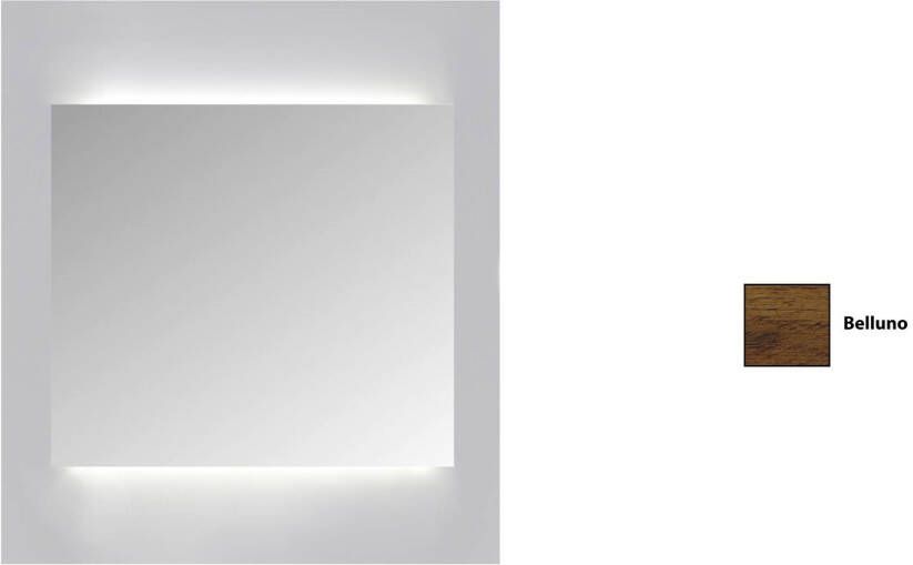 Sanicare Qlassics spiegelkast Ambiance spiegelkast 60x60x15cm met verlichting bovenkant LED cold white belluno-eiken 2947060QA