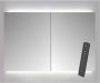 Sanicare Spiegelkast Qlassics Ambiance 90x60 cm Met Dubbelzijdige Spiegeldeuren LED Verlichting En Afstandsbediening Belluno Eiken - Thumbnail 1