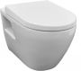 Sanicare Wandcloset Soft-Close Toiletzitting Met Anti-Slip Bumper 51x36 cm Wit Keramiek - Thumbnail 1
