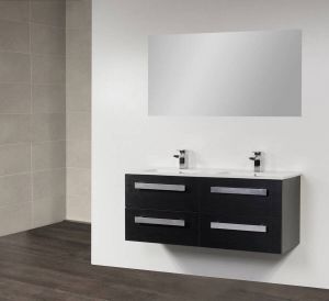 Sanilux Badkamermeubel Exclusive Pisa 120 cm (4 lades 2 uitsparing) Black Wood