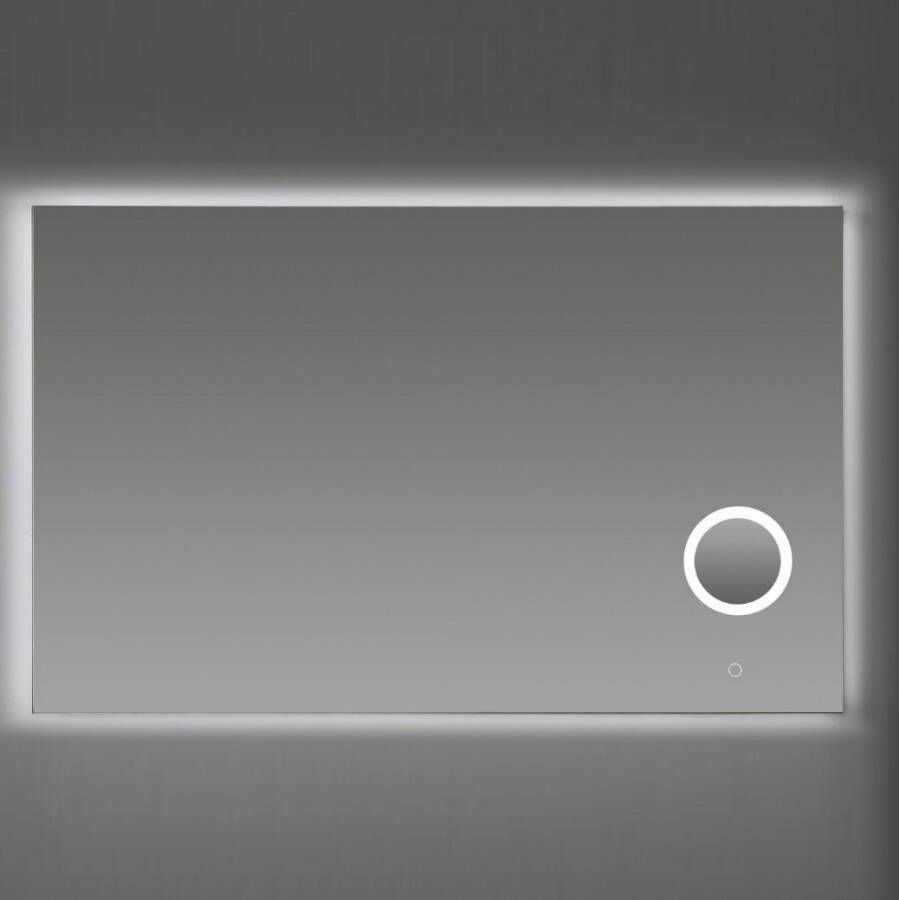 Sanilux Badkamerspiegel met Spiegelverwarming Dimbare LED-Verlichting en Make-Up Spiegel 120x70x2 5 cm