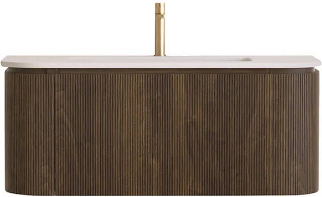 Sanilux Badmeubelset Eleganza 100 cm 1 Kraangat Dark Walnut