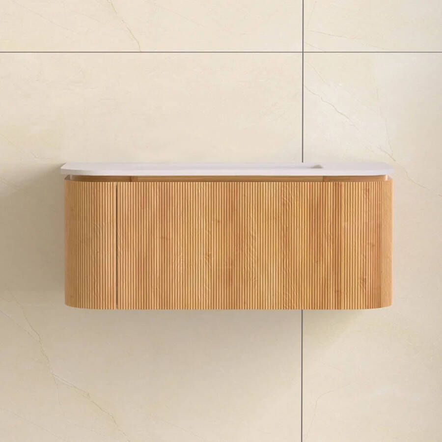 Sanilux Badmeubelset Eleganza 100 cm Zonder Kraangat Acacia
