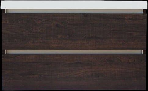 Sanilux Onderkast Trendline Met Greeplijst Aluminium 100x47x52 Cm Brown Oak