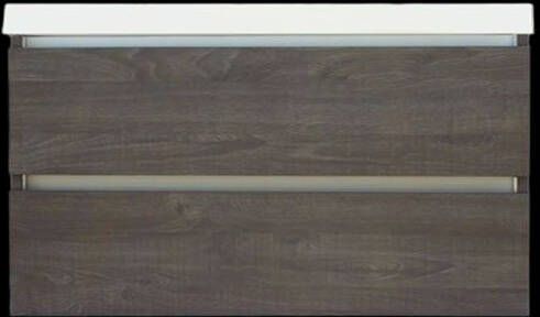 Sanilux Onderkast Trendline Met Greeplijst Aluminium 100x47x52 cm Silver Oak