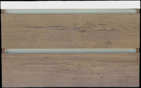 Sanilux Onderkast Trendline Met Greeplijst Aluminium 100x47x52 cm Tabak Oak