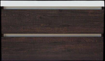 Sanilux Onderkast Trendline Met Greeplijst Aluminium 120x47x52 Cm Brown Oak