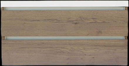 Sanilux Onderkast Trendline Met Greeplijst Aluminium 120x47x52 cm Tabak Oak