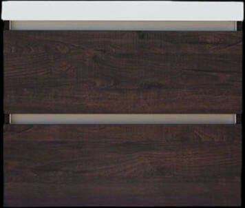 Sanilux Onderkast Trendline Met Greeplijst Aluminium 60x47x52 Cm Brown Oak