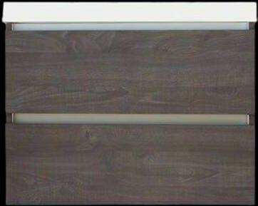 Sanilux Onderkast Trendline Met Greeplijst Aluminium 60x47x52 cm Silver Oak