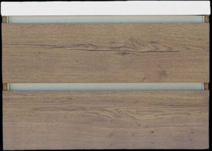 Sanilux Onderkast Trendline Met Greeplijst Aluminium 80x47x52 Cm Tabak Oak