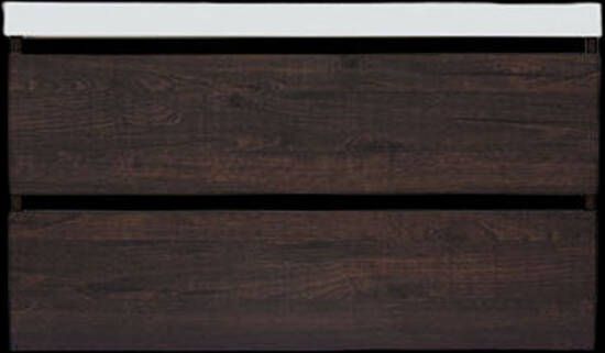 Sanilux Onderkast Trendline Met Greeplijst Mat Zwart 100x47x52 cm Brown Oak