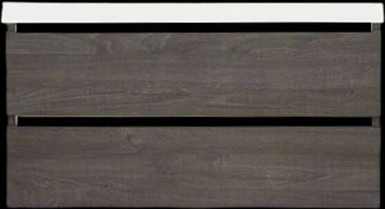 Sanilux Onderkast Trendline Met Greeplijst Mat Zwart 100x47x52 cm Silver Oak