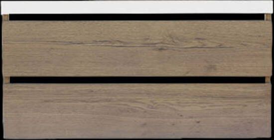 Sanilux Onderkast Trendline Met Greeplijst Mat Zwart 100x47x52 cm Tabak Oak